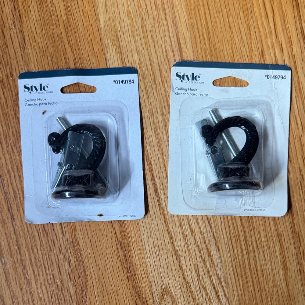 Style Selections Black Ceiling Hooks #0149794